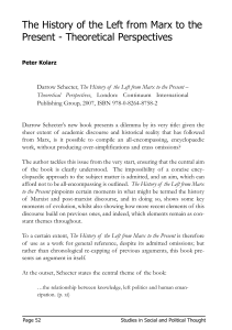 'D. Schecter, The History of the Left from Marx to the Present - Theoretical Perspectives' [PDF 13.76KB]