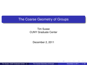 The Coarse Geometry of Groups