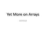 Still more on arrays
