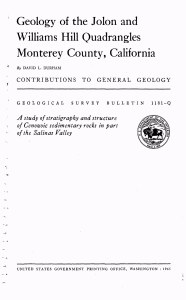 Geology of the Jolon and Williams Hill Quadrangles Monterey County, California (USGS BUlletin 1181-Q 1965)