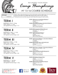 2015-2016 Camp Humphreys Schedule