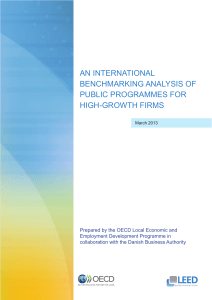 An international benchmarking analysis of public Programmes for High-growth firms
