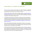 Sustainability Committees and Networks