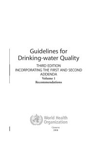 Guidelines for drinking-water quality, third edition