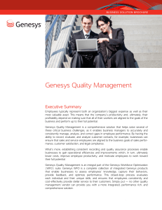 Genesys Quality Management