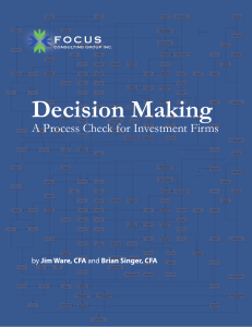 Decision Making - Focus Consulting Group