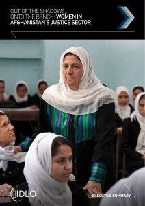 Women in AfghAnistAn`s Justice sector