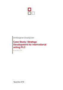 Case Study: Strategy Development for