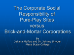 The Corporate Social Responsibility of Pure-Play Sites vs Brick