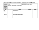 University of Pittsburgh Statistics Curriculum