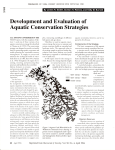 Development and Evaluation of Aquatic Conservation Strategies