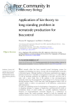 Application of kin theory to long-standing problem in nematode