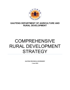 Gauteng Rural Development Strategy