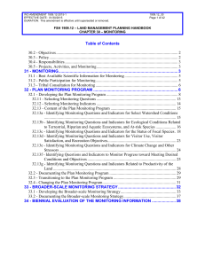 FSH 1909.12- Chapter 30- Monitoring