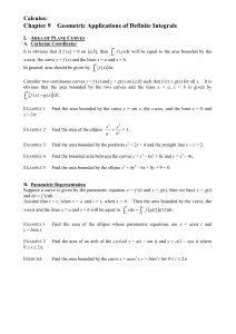 Chapter 9 Geometric Applications of Definite Integrals