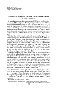 Uniform finite generation of the rotation group