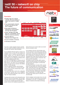 netX 50 – networX on chip The future of communication