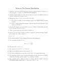 Notes on The Poisson Distribution