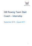 GB Rowing Team Start Coach – Internship September 2016