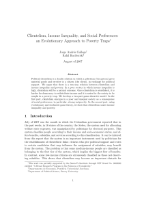 Clientelism, Income Inequality, and Social Preferences: an