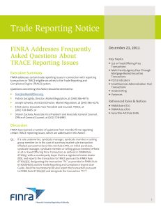 Trade Reporting Notice - 12/21/11