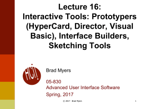 Interface Builders, Sketching Tools