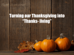 Turning our Thanksgiving into Thanks-* living