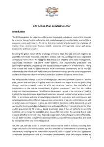 G20 Action Plan on Marine Litter