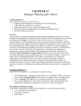 CHAPTER 13 Strategic Planning and Control Learning Objectives