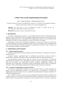 A Short Note on the Organizational Economics