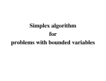 Simplex algorithm for problems with bounded variables