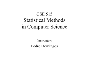 CSE 590ST Statistical Methods in Computer Science