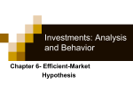 Investments: Analysis and Behavior