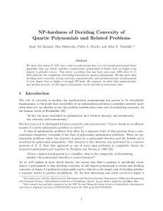 NP-hardness of Deciding Convexity of Quartic Polynomials and