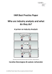 Who are industry analysts and what do they do?