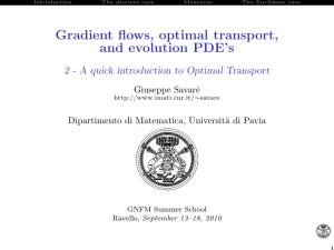 A quick introduction to Optimal Transport