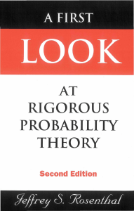 First Look at Rigorous Probability Theory (Second Edition)