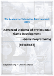 Advanced Diploma of Professional Game Development