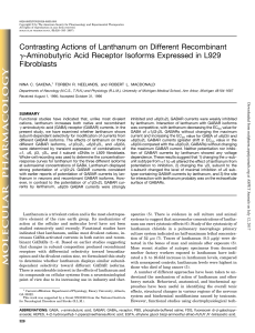 Contrasting Actions of Lanthanum on Different Recombinant