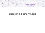 2.3 Binary Logic