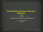 Data Mining and Sensor Networks - School of Electrical Engineering