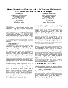 News Video Classification Using SVM