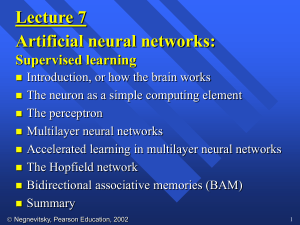 artificial neural networks