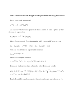 Risk-neutral modelling with exponential Levy processes - Math-UMN