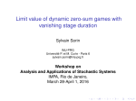 Limit value of dynamic zero-sum games with vanishing stage duration