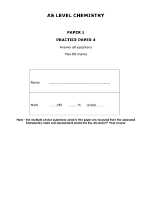 AS Paper 1 Practice Paper 4 - A