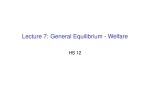 Lecture 7: General Equilibrium - Welfare