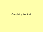 Completing the Audit