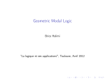 Geometric Modal Logic