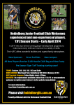 Heidelberg Junior Football Club Welcomes experienced and non
